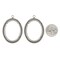 30 x 40mm Silver Antique Brass Twisted Rope Cameo Frames with Prongs - Set of Two *S-F25